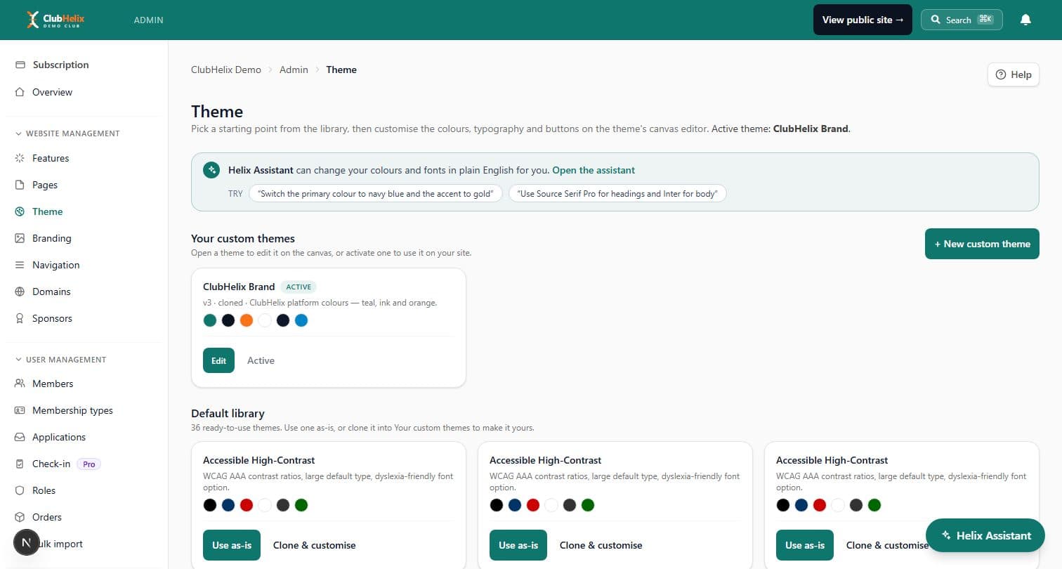 The Helix Assistant proposing a change with a preview